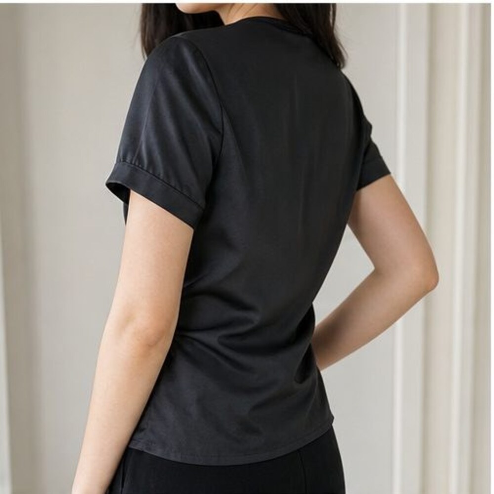 Black Peplum Top - Picture 3 of 6